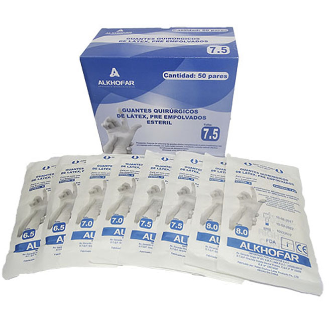GUANTES QUIRÚRGICOS ESTÉRILES ALKHOFAR – ALKHOFAR